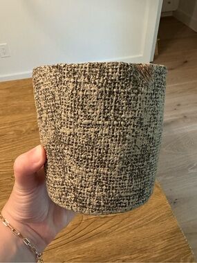 Vintage Woven Style Found Planter Pot